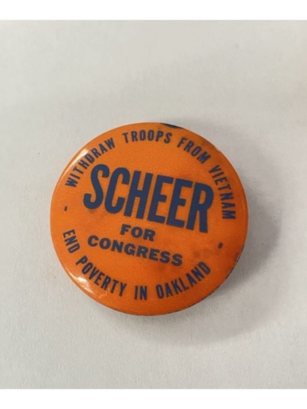 Anti War Protest Withdraw Troops Pin Scheer Congress Vietnam End Oakland Poverty